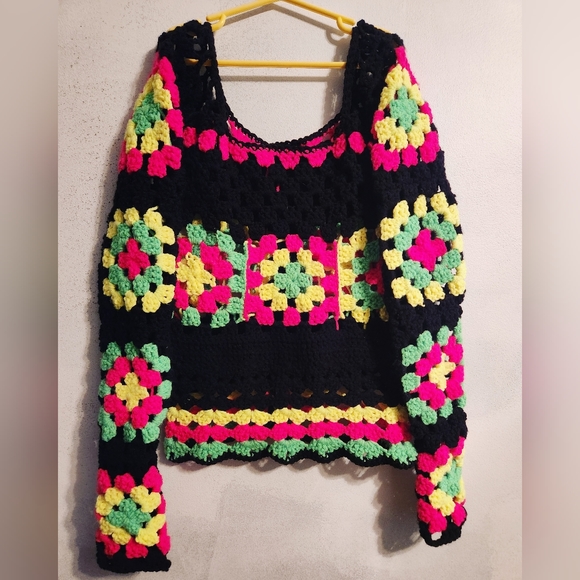 Handmade Crochet Sweater - Picture 3 of 5